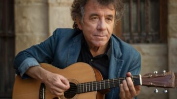Alain Souchon à la guitare