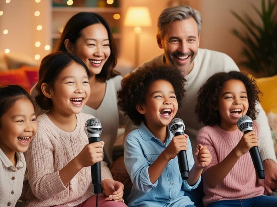 soirée karaoké avec des enfants